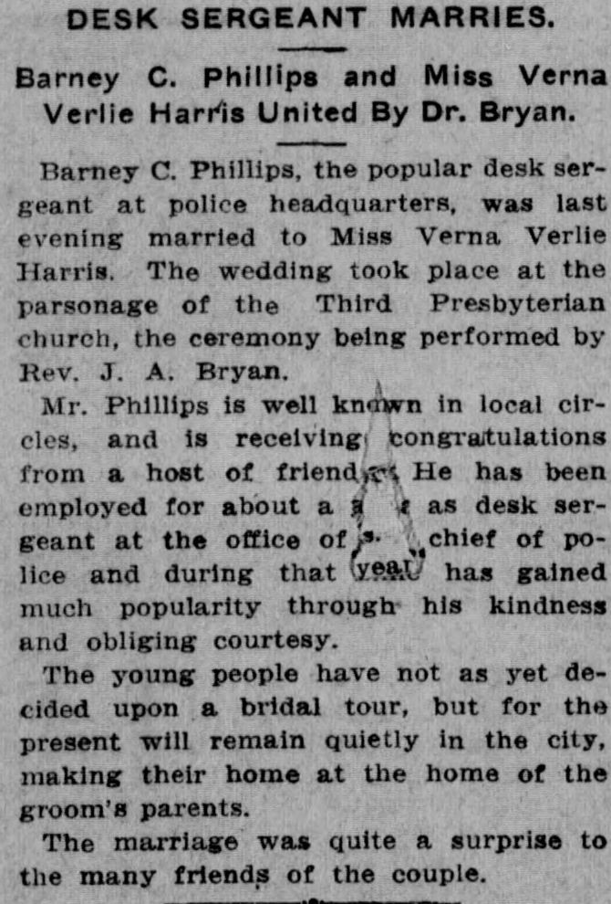 Barney C. Phillips-Verna Verlie Harris